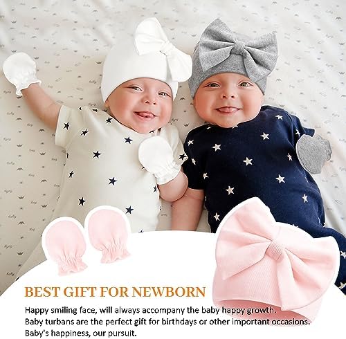 Шапка-бини для новорожденных, комплект перчаток, шапка-бини для маленьких девочек, весенне-летние, осенне-зимние шапки для новорожденных, хлопковые шапки DANMY