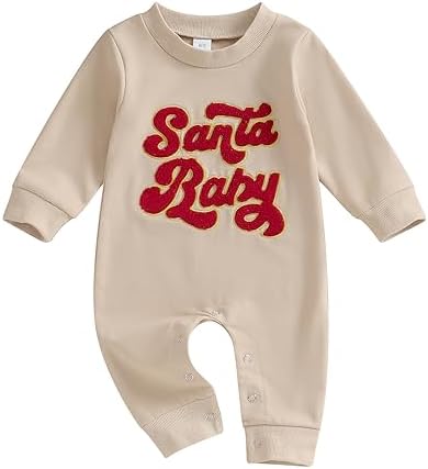 Рождественская одежда для маленьких девочек и мальчиков, комбинезон с длинными рукавами, цельный комбинезон, штаны, рождественский наряд для новорожденных Bagilaanoe