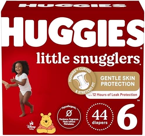 Подгузники Huggies, размер 6, детские подгузники Little Snugglers, размер 6 (35+ фунтов), 44 шт. Huggies