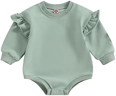 YOKJZJD Одежда для новорожденных девочек, комбинезон с рюшами и пузырьками, толстовка, боди с длинными рукавами, футболка, осенняя одежда YOKJZJD