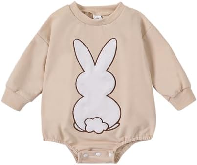 Пасхальная одежда для маленьких мальчиков и девочек, комбинезон с кроликом, большой комбинезон с длинными рукавами, цельный боди, наряд Doqcey