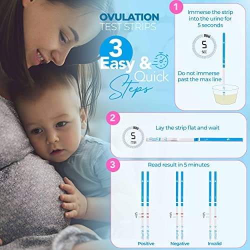 Clinical Guard 14 Ovulation Test Strips and 5 Pregnancy Test Strips Combo Rapid HCG Test Fertility Ovulation Predictor Kit (19 Count) Clinical Guard