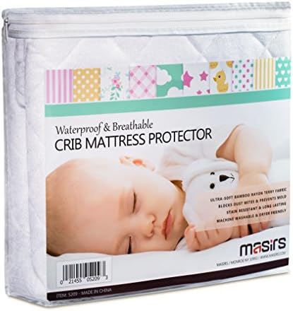 Защитный чехол для матраса Masirs для детской кроватки — водонепроницаемый, дышащий и устойчивый к пятнам Masirs