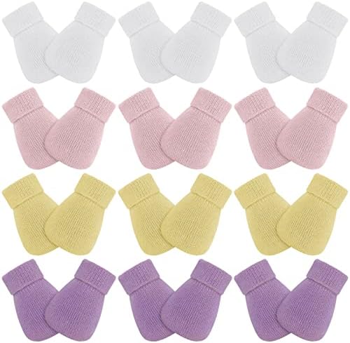 12 Pairs Preemie Mittens for Girls Boys Preemie Hand Mitten Premature Baby Mittens Preemie Gloves for Newborn Infant Toddler Eurzom