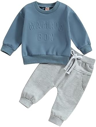 VISGOGO Одежда для маленьких мальчиков 3 6 месяцев, одежда с капюшоном для малышей 12 18 м, свитер, спортивные штаны, осенне-зимняя одежда для младенцев VISGOGO