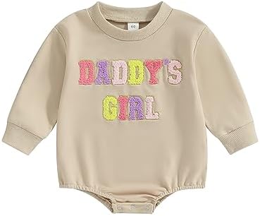 Karuedoo, одежда для новорожденных девочек, свитшот для папиных девочек, комбинезон большого размера, комбинезон с пузырьками и буквенным принтом, боди, осенняя одежда Karuedoo