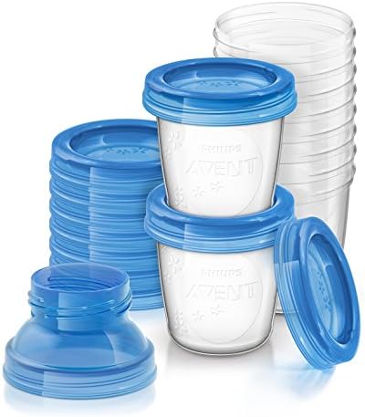 Philips AVENT Чашки и крышки для хранения грудного молока, 10 контейнеров по 6 унций, SCF618/10 Philips