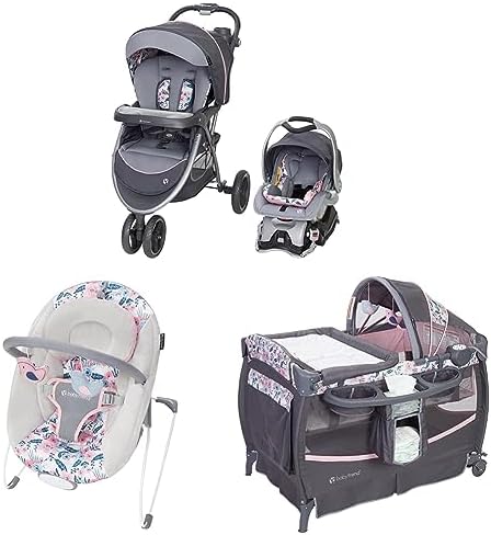 Система для путешествий Baby Trend Sky View Plus, коляска Bluebell и Baby Trend Stem EZ и детский центр Deluxe II, Bluebell, 41x47x22 дюйма (1 шт. в упаковке) Baby Trend