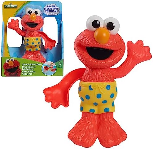 Sesame Street Swim and Splash Elmo Wind Up Bath and Pool Toy, Officially Licensed Kids Toys for Ages 2 Up by Just Play Just Play