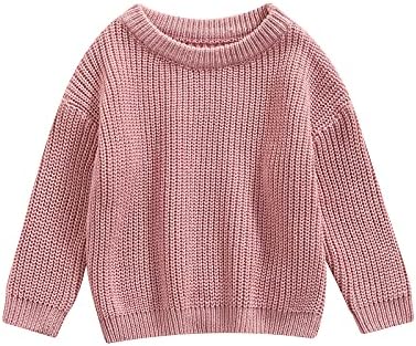 Большой вязаный свитер для маленьких мальчиков и девочек, массивный пуловер с длинными рукавами, свитер, рубашки, теплые осенне-зимние топы, одежда FYBITBO