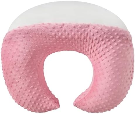 Подушка для кормления с чехлом Minky для кормящих мам, очень большие ультра-мягкие подушки для грудного вскармливания для новорожденного мальчика-девочки (розового цвета) BLACKLEAF BABY