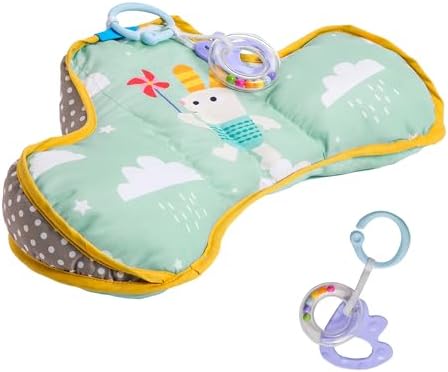 Taf Toys 2 в 1 Мягкая развивающая подушка для малышей 0–5 месяцев, новорожденных и младенцев, время веселых игр на животике Taf Toys