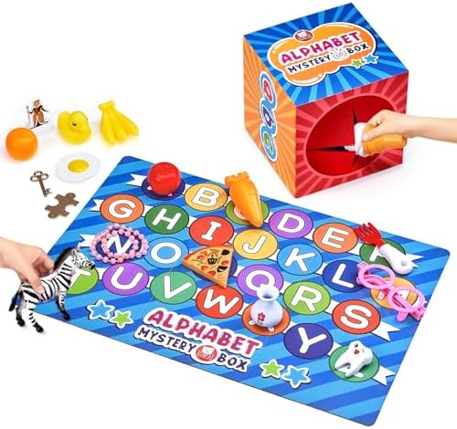 Загадочная коробка с алфавитом JoyCat для детей — 26 шт., сортировка букв, соответствующие игровые действия, звуки букв, обучающие игрушки для мелкой моторики для дошкольников, детский сад, класс, подарок для детей от 3 лет, малышей JoyCat