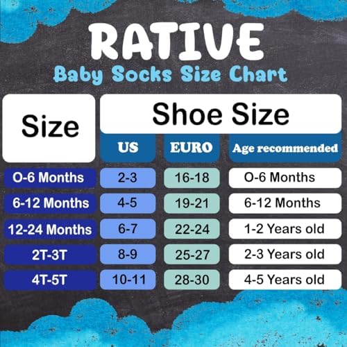 RATIVE Нескользящие носки до щиколотки с ручками для малышей, мальчиков и девочек RATIVE