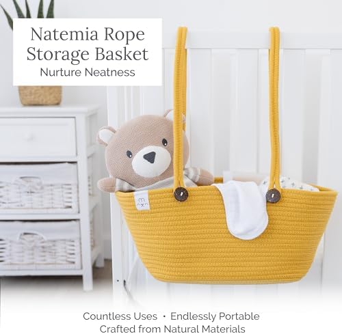 Веревочная корзина для хранения Natemia — детская корзина и органайзер для игрушек (15 x 15 x 14 дюймов), корзина для белья, корзина для полотенец, подушек и одеял, идеальный подарок для регистрации детей Natemia
