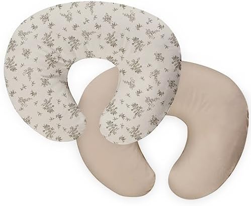 Чехол на подушку для кормления, съемный чехол из 2 штук для подушек для грудного вскармливания, ультрамягкая подушка для кормления ребенка, подходит для подушки для кормления новорожденных 22,5 дюйма * 18 дюймов из полиэстера (бутоны роз и лозы)… Lethooly