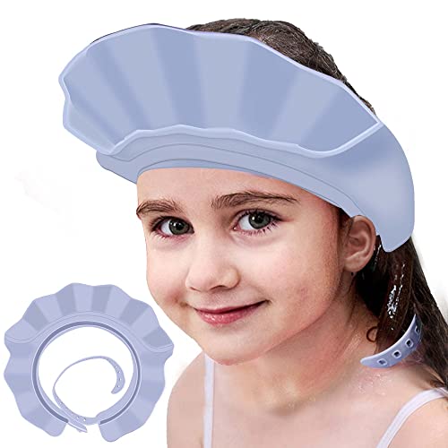 KOMIDK Детская шапочка для душа Шапочка для душа для детей Шампунь для ванны с шампунем Силиконовая регулируемая шапочка для мытья волос Защитная шапочка для купания для малышей, малышей, детей, детей (розовый) KOMIDK