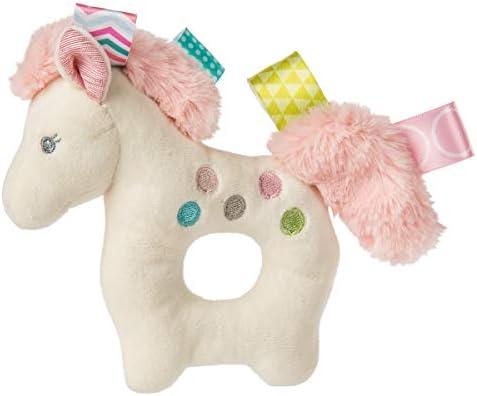 Taggies Embroidered Soft Ring Rattle, Painted Pony, 6-Inches Taggies