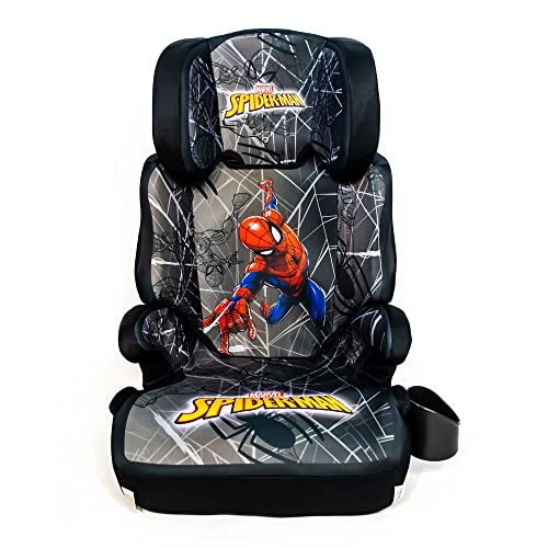 KidsEmbrace Автокресло-бустер с высокой спинкой Marvel Spider-Man, Spider-Man Grey Web KidsEmbrace