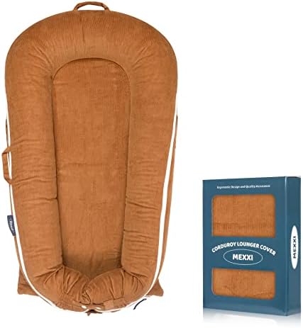 MEXXI Corduroy Baby Nest Cover for Dockatot Deluxe+ Docks Hypoallergenic Cotton Newborn Lounger Cover | (Cover Only) (Brown) MEXXI