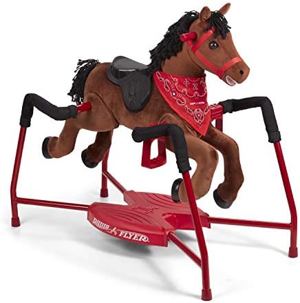 Radio Flyer Chestnut Plush Interactive Riding Horse Kids Ride On Toy, Toddler Ride On Toy For Ages 2-6 Years Radio Flyer