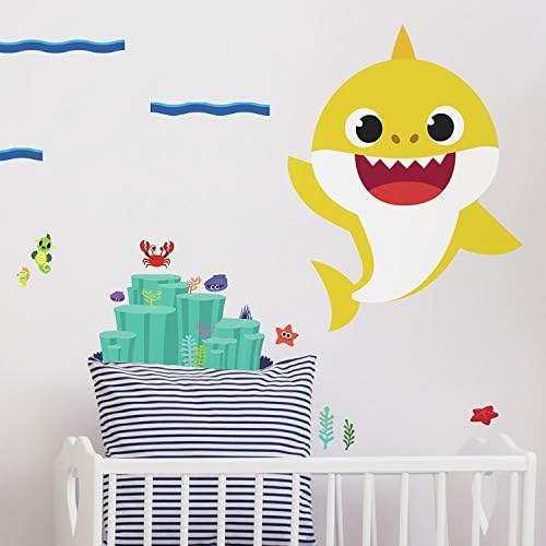 RoomMates RMK4303SCS Baby Shark Peel and Stick Wall Decals RoomMates