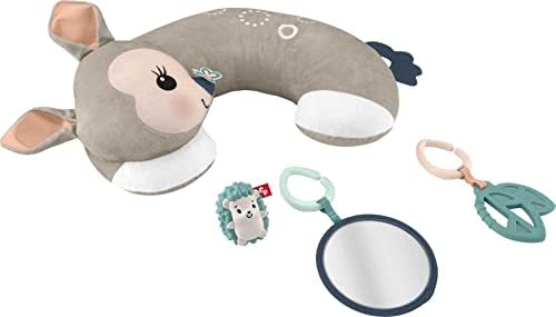 Платок Fisher-Price Baby Tummy Time Fawn с 3 сенсорными игрушками для новорожденных (эксклюзивно для Amazon) FISHER-PRICE BABY