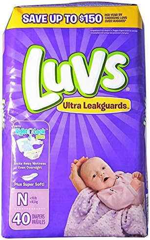 Подгузники Luvs Newborn Ultra Leakguards, 40 шт. Luvs