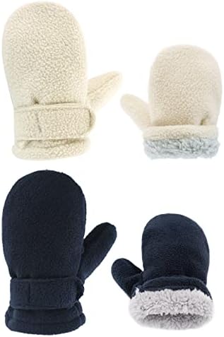 BAVST Baby Toddler Winter Mittens Girls Warm Fleece Lined Gloves Kids Sherpa Lined Mittens for Boys BAVST