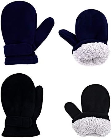 BAVST Baby Toddler Winter Mittens Girls Warm Fleece Lined Gloves Kids Sherpa Lined Mittens for Boys BAVST