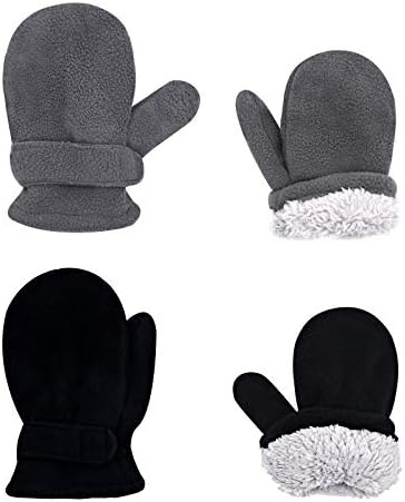 BAVST Baby Toddler Winter Mittens Girls Warm Fleece Lined Gloves Kids Sherpa Lined Mittens for Boys BAVST