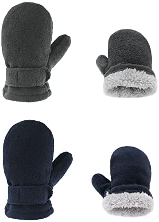 BAVST Baby Toddler Winter Mittens Girls Warm Fleece Lined Gloves Kids Sherpa Lined Mittens for Boys BAVST