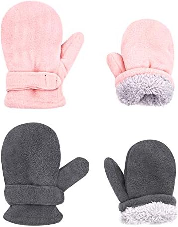 BAVST Baby Toddler Winter Mittens Girls Warm Fleece Lined Gloves Kids Sherpa Lined Mittens for Boys BAVST