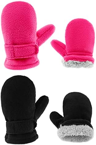 BAVST Baby Toddler Winter Mittens Girls Warm Fleece Lined Gloves Kids Sherpa Lined Mittens for Boys BAVST