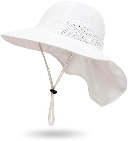 Muryobao/детская шляпа от солнца для девочек и мальчиков, летние защитные шапки с защитой UPF 50+, с широкими полями и клапаном, пляжные шапки для игр, возраст 1–7 лет Muryobao