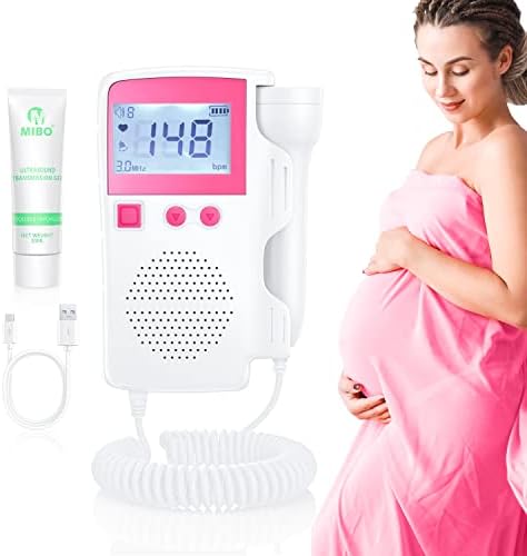 SUUEKRE Детский монитор сердечного ритма, портативный допплеровский монитор сердцебиения плода для беременных, простой в использовании для домашнего использования, зарядка через USB SUUEKRE