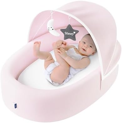 Детский шезлонг Biliboo Premium для новорожденных, младенцев и малышей — Baby Nest Lounger — розовый Biliboo