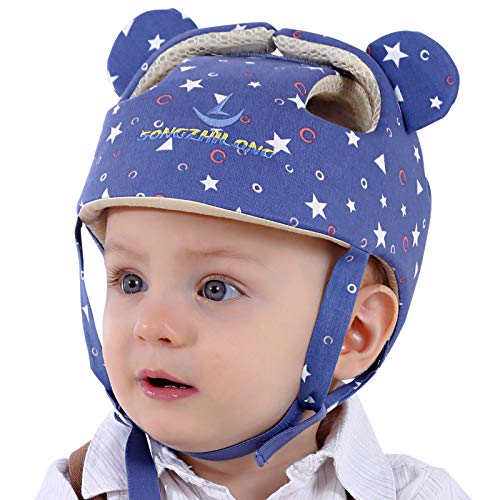 Детский шлем для малышей, защитный шлем, защитная подушка для головы, милый детский регулируемый защитный шлем, шапка, ремни безопасности, шапка для ребенка, ползание, прогулка, игра (розовый) Ocanoiy