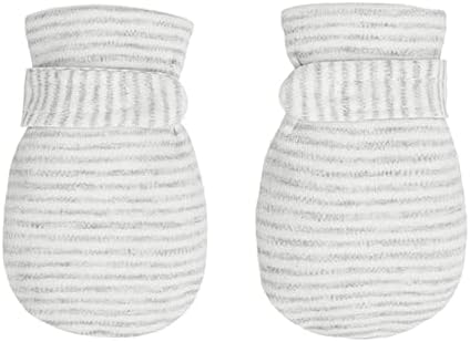 Newborn Baby No Scratch Mittens Stay On, 100% Cotton Breathable, Adjustable Infant Gloves for Baby Boys Girls Mittens Reyow