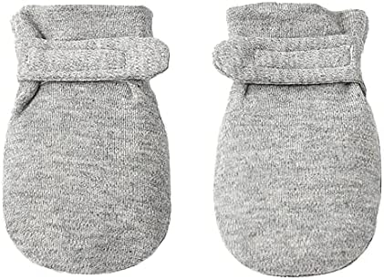 Newborn Baby No Scratch Mittens Stay On, 100% Cotton Breathable, Adjustable Infant Gloves for Baby Boys Girls Mittens Reyow