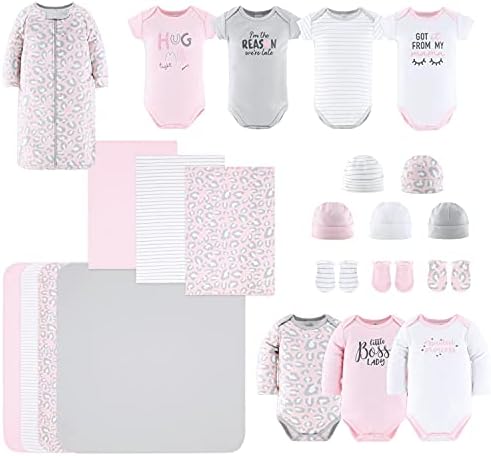 Подарочный набор «Одежда и предметы первой необходимости для новорожденных» Peanutshell для маленьких девочек — 23 предмета — подходит для новорожденных до 3 месяцев The Peanutshell