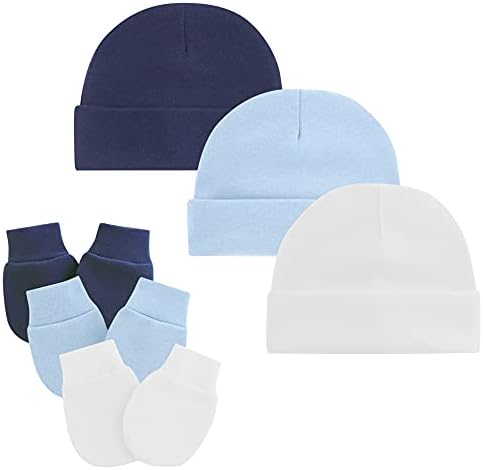 Детские шапочки American Trends для мальчиков и девочек, шапка для новорожденных с варежками, милые хлопковые больничные шапочки для детей 0–6 месяцев American Trends