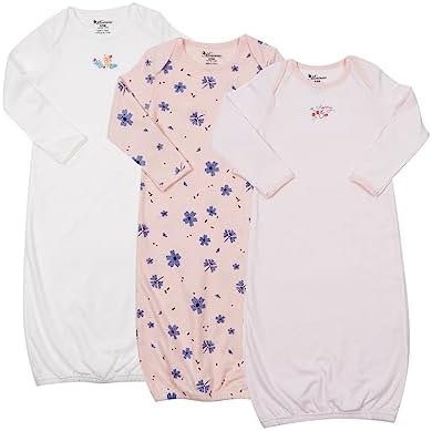 Minicoco, унисекс для новорожденных, пижама с героями мультфильмов для маленьких мальчиков и девочек, ночная рубашка с длинными рукавами, пижамы с шапочками, 0-3/0-6 месяцев Minicoco