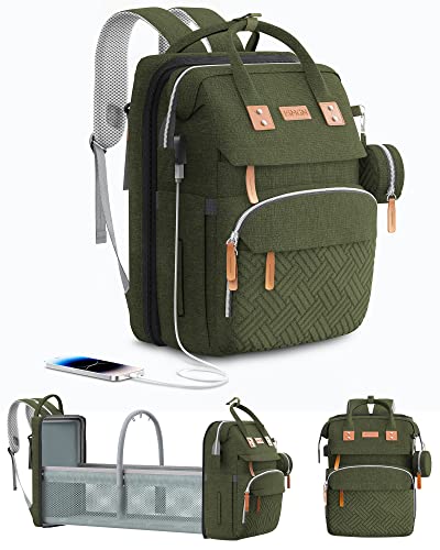 Рюкзак ISMGN для подгузников с пеленальным столиком, большая сумка для подгузников, детская сумка, многофункциональная сумка для подгузников, черный ISMGN