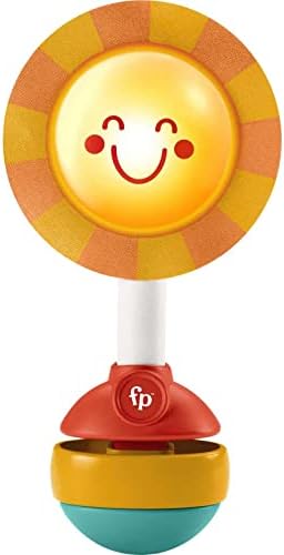 Fisher-Price Baby Shake & Shine Sun Rattle, детская игрушка, игрушка для прорезывания зубов, не содержащая BPA, с сенсорными деталями FISHER-PRICE BABY