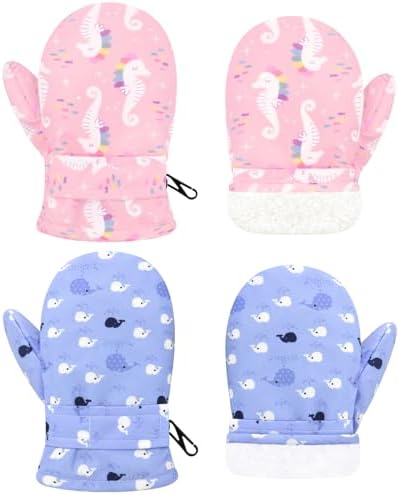 Sarfel Toddler Mittens Waterproof Toddler Winter Gloves Toddler Snow Gloves Kids Baby Winter Mittens for Toddler Girls Boys Sarfel