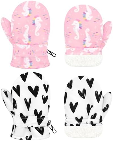 Sarfel Toddler Mittens Waterproof Toddler Winter Gloves Toddler Snow Gloves Kids Baby Winter Mittens for Toddler Girls Boys Sarfel