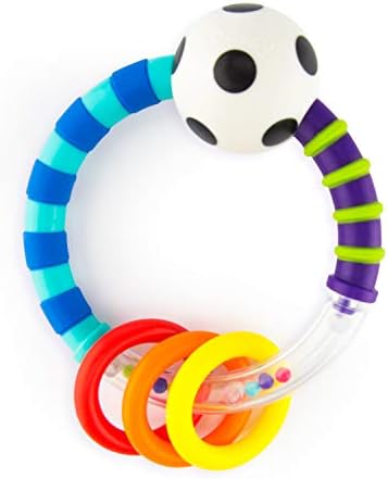 Нахальная кольцевая погремушка | Развивающая детская игрушка для раннего обучения | Высокая контрастность | Для новорожденных и старше Sassy
