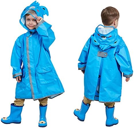 SSAWcasa Дождевик для детей, пончо для малышей с капюшоном, водонепроницаемая куртка-дождевик, детская дождевик с объемным рисунком для девочек и мальчиков SSAWcasa