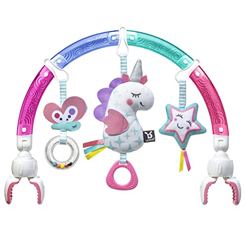 BENBAT Baby Stroller Arch Toy Rainbow Dazzle Friends Play Bar. Fun Newborns Sensory Activity, Adjustable for Bouncers and Car Seat. BENBAT